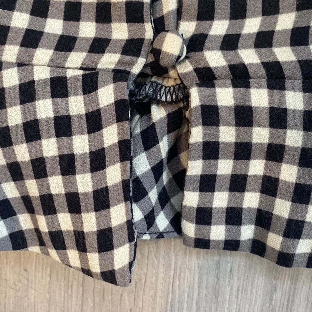 Reformation Checkered Babydoll Top - Picture 4 of 6